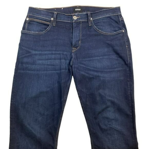 Hudson Blake Slim Straight Jeans 34 Mens Denim Pants 98% Cotton & 2% Elastane - Picture 4 of 13